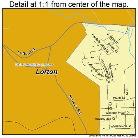Lorton Virginia Street Map 5147064