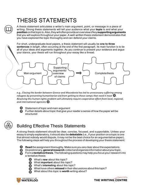 45 Perfect Thesis Statement Templates Examples ᐅ Templatelab
