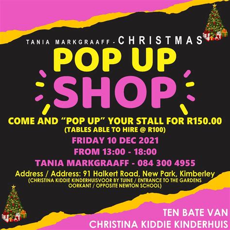 Christmas Pop Up Shop Halkett Road Kimberley Portal