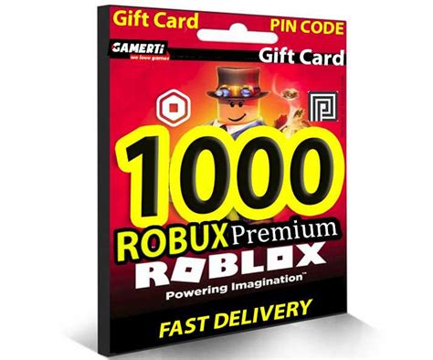 Gift Card 1000 Robux Premium One Month Or 800 Robux