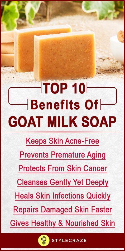 Explore the article to know the health benefits of goat's milk is a complete protein and contains the same bioactive elements that are found in mother's milk, which protect health and serve to hinder the. Top 10 Benefits Of Goat Milk Soap | Homemade soap recipes ...