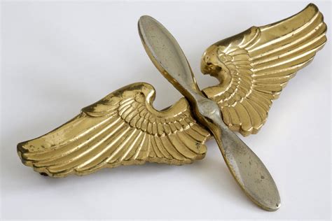1940s World War Ii Gold Insignia Pin Aircraft Propeller A Flickr