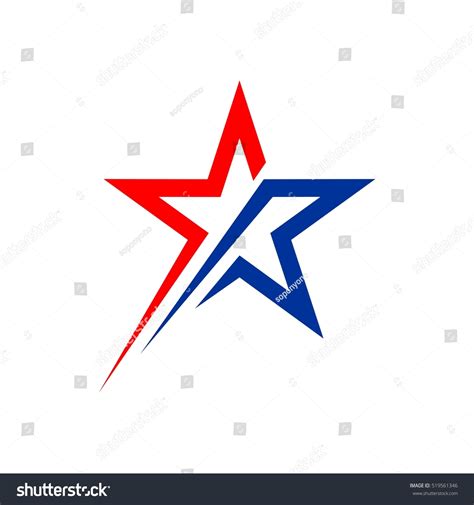 American Star Logo Template Illustration Design Royalty Free Stock