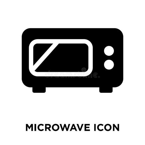 Microwave Icon Vector Isolated On White Background Logo Concept Stock