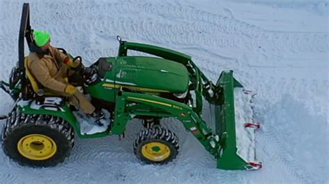 150 Makes Your Compact Tractor A Snow Monster John Deere 3046r And Edge