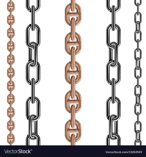 Chains Link Strength Connection Seamless Vector Image