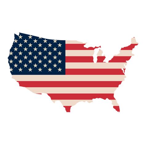 Usa Flag Map Png
