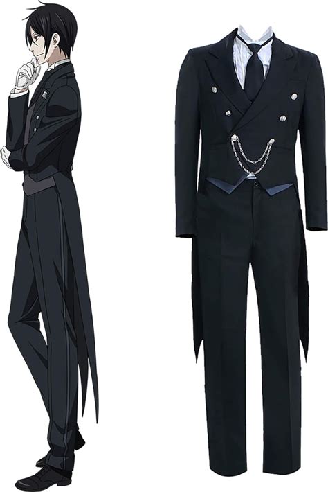 Black Butler Cosplay Costume Sebastian Michaelis Under Taker Ciel