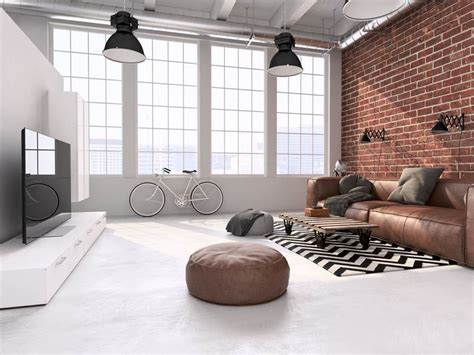 Modernes wohnzimmer braunes ledersofa niedriger holz couchtisch. Wohnzimmer im Loft Design: braune Ledercouch | Wohnzimmer ...