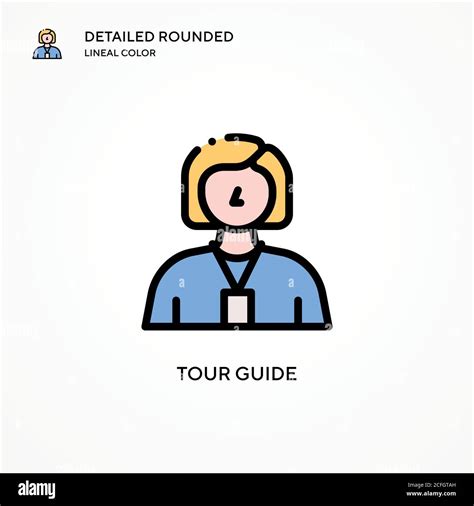 Tour Guide Vector Icon Modern Vector Illustration Concepts Easy To