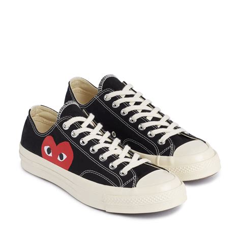 Play Comme Des Garçons Converse Red Heart Chuck Taylor All Star 70 Lo