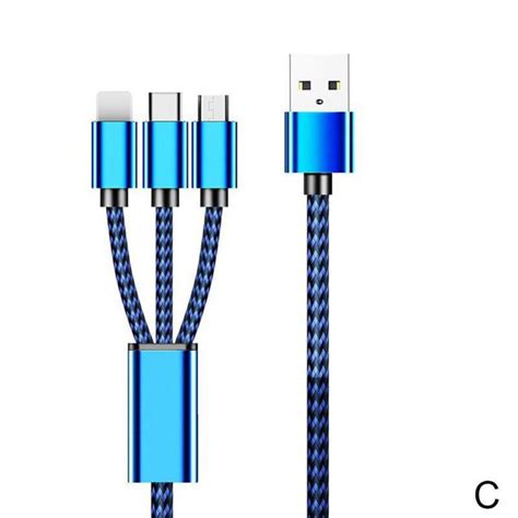 Fast Usb Charging Cable Universal 3 In 1 Multi Function Cell Phones