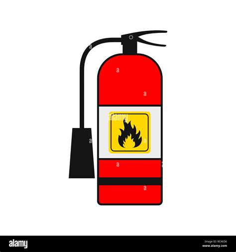 Extintor De Incendios Icono De Diseño Plano Ilustración Vectorial