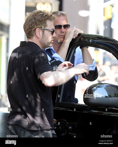 Director Kenneth Branagh With Kevin Costner Shooting On Location