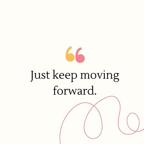 Inspirational Life Quote Just Keep Moving Forward 14030548 Vector Art