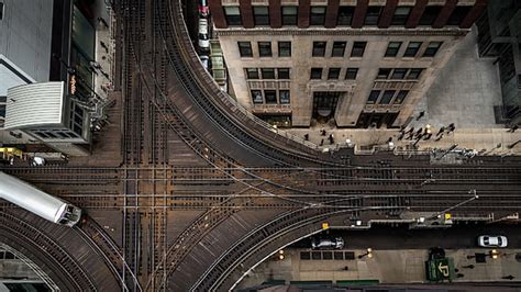 Hd Wallpaper Rail Yard Train City Chicago Usa Aerial View Cicero