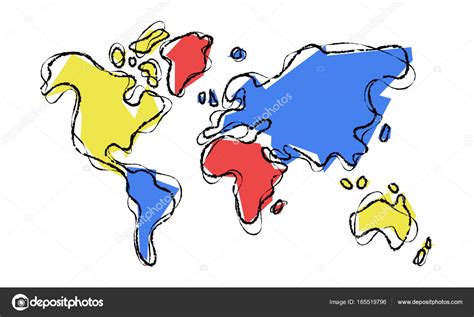 Dibujado Mano Mapa Del Mundo Mapa Mano Vector Mundo D Vrogue Co