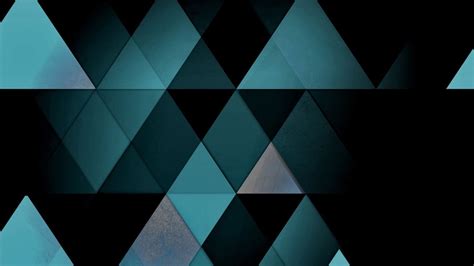 Blue Black Geometric Triangle Shapes Pattern Hd Geometric Wallpapers