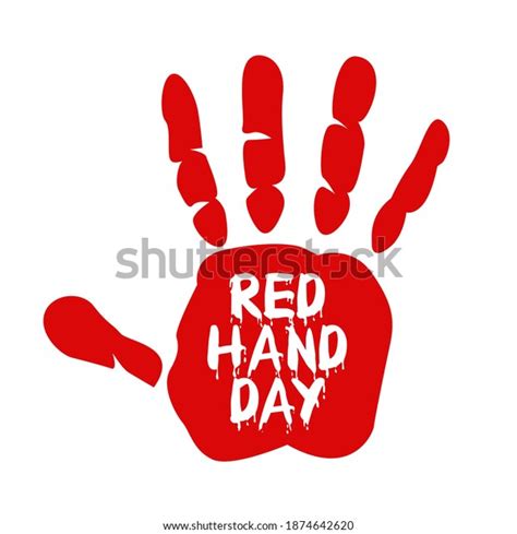Vector Graphic Red Hand Day Good Stock Vector Royalty Free 1874642620