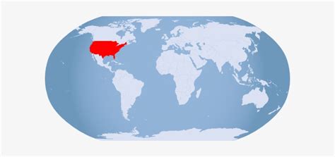 World Map With Usa Highlighted United States Map