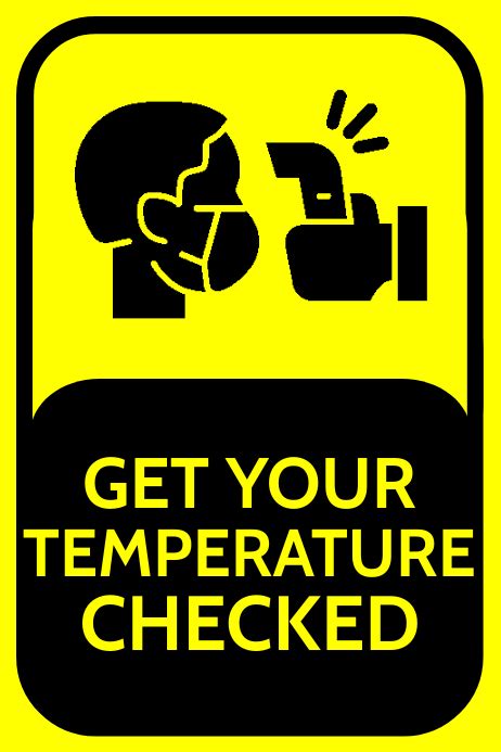 Temperature Check Sign Board Template Postermywall