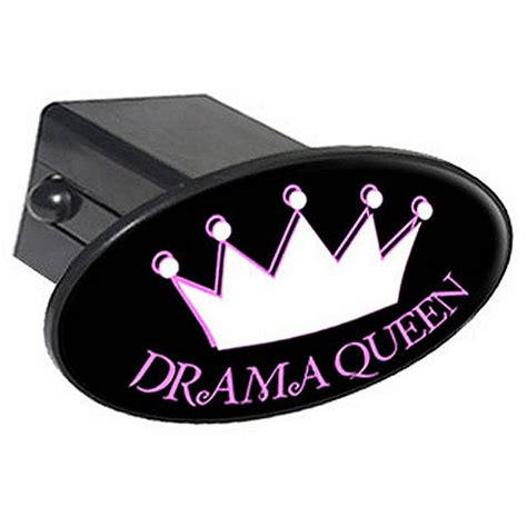 Drama Queen Princess Crown 2 Oval Tow Trailer Hitch Cover Plug Insert