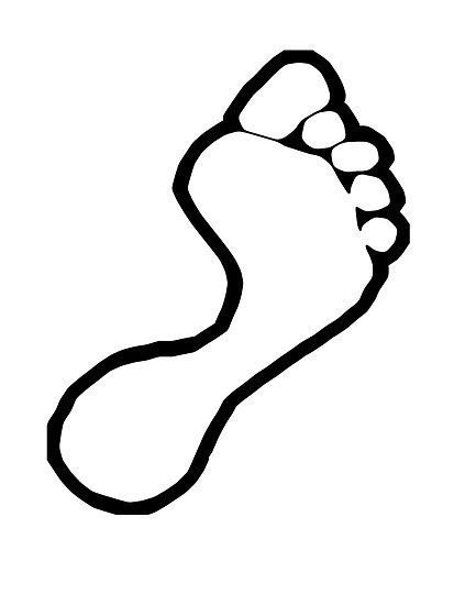 Perfect Drawn Footprint Outline Clipart Best