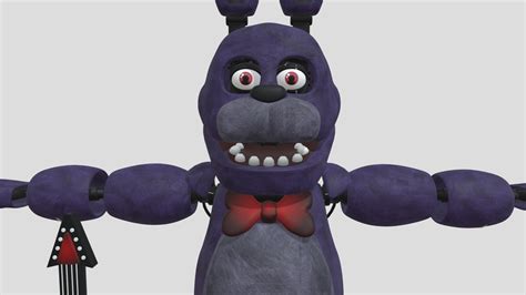 Fnaf 1 Bonnie Official By Thunder Download Free 3d Model By Goblino3d 77c6bbc Sketchfab