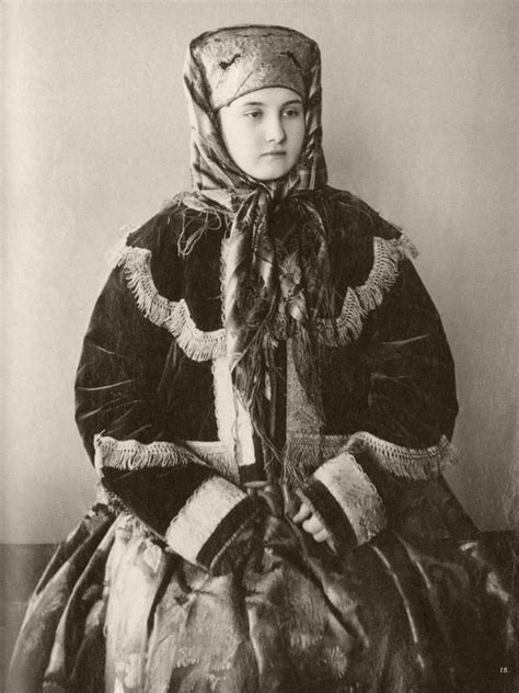 Vintage Russian Beauties In Traditional Costumes Th Century Monovisions Black White