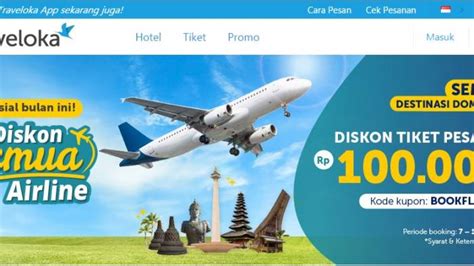 Traveloka.com is the solution for all your travel needs, from flights, hotels, trains, bus, activities, car rental, restaurants, etc. Promo Traveloka - Hari Ini Terakhir! Buruan Booking Tiket ...