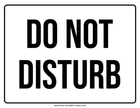 Free Printable Do Not Disturb Sign Printable