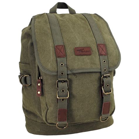 Military And Outdoor Equipment Retro Vintage Outdoor Canvas Backpack