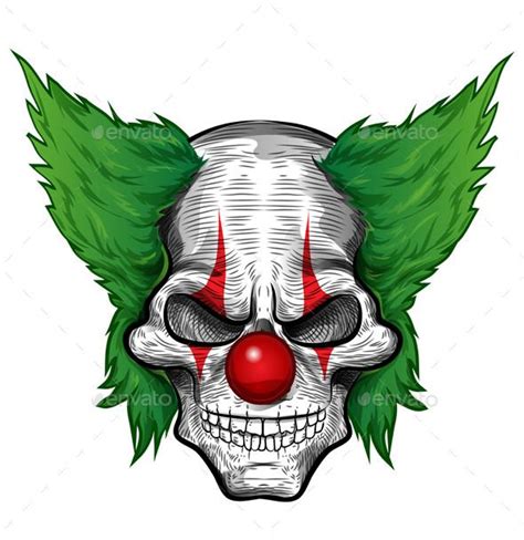 Clown Skull Scary Clowns Evil Clowns