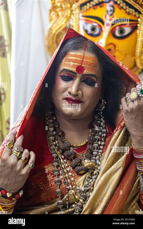 portrait of transgender laxmi narayan tripathi at kumbh mela kumbh is the largest congregation