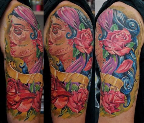 Dia De Los Muertos Girl Tattoo