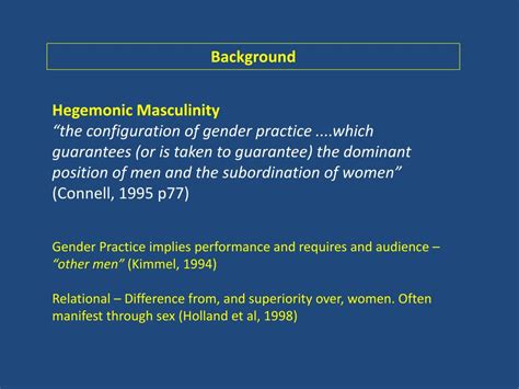 ppt hegemonic masculinity powerpoint presentation free download id 1877586