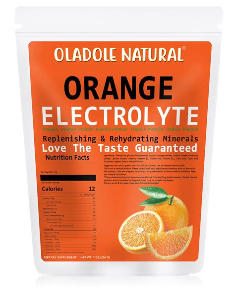 Buy Oladole Natural Electrolytes Powder Orange Flavor – 200g