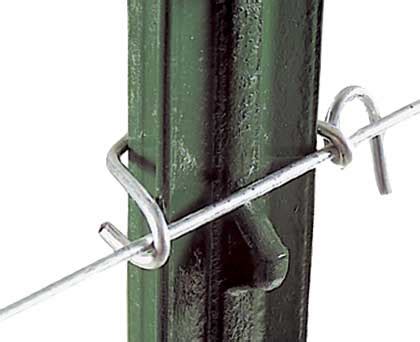 Once the wire or mesh is in place, the wire clips can be attached using common fence pliers or with a special wire bending tool that provides extra leverage and speeds the process. How to Install T Post Fencing | Hunker
