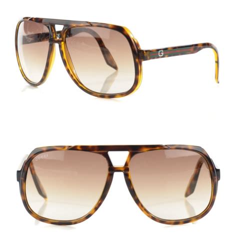 gucci aviator sunglasses 1622 s havana 125550 fashionphile