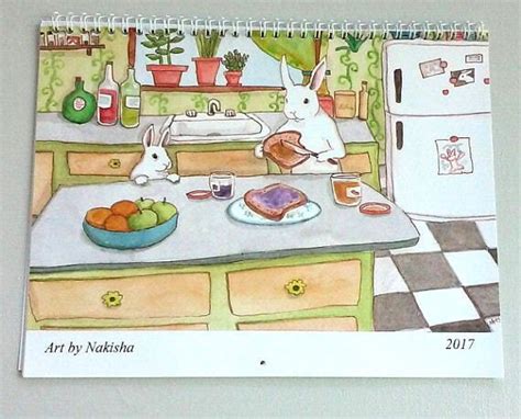 New Years 2017 Bunny Rabbit Wall Calendars Easter Wikii