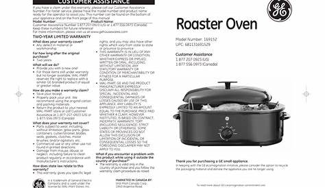 ge roaster oven manual