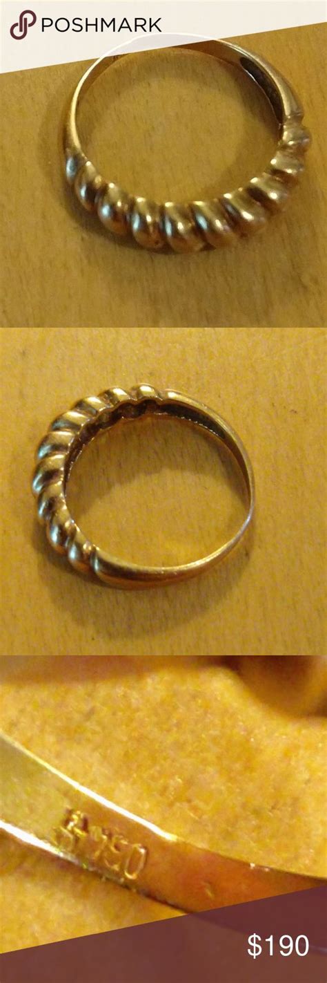 18k Gold Ring Size 7 75 18k Gold Ring Stamped S750 On