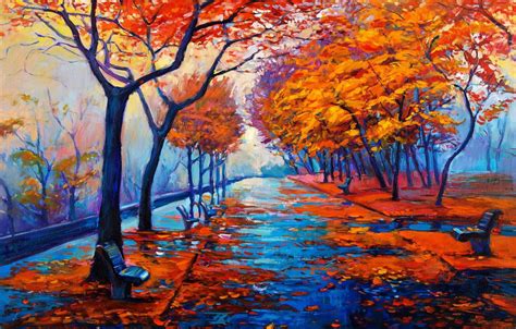 Autumn Painting Wallpapers Wallpaper Cave