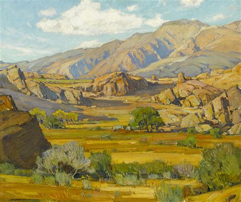 Rocky Desert Mountains Painting William Wendt Oil Paintings