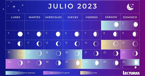 Calendario Lunar De Julio 2023 Fases Lunares Superluna Y Lluvia De