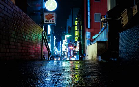/r/gmbwallpapers might be what you want. tokyo night street neon - Google Search