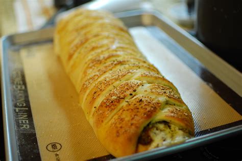 Pesto And Cheese Stuffed Braided Bread — The 350 Degree Oven