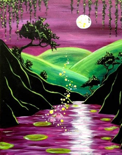 Magic Pond At Mcavoys Paint Nite Events Night Painting Canvas