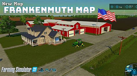 FS New Big USA Style Map Frankenmuth Farming Map Farming Simulator Playstation