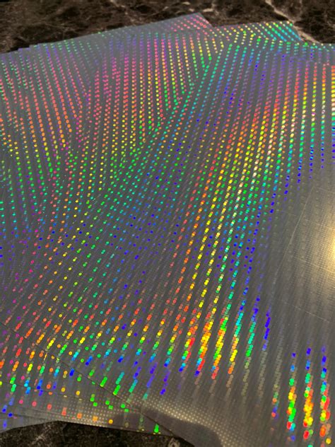 Sample Holographic And Clear Printable Vinyl Sticker Paper For Etsy